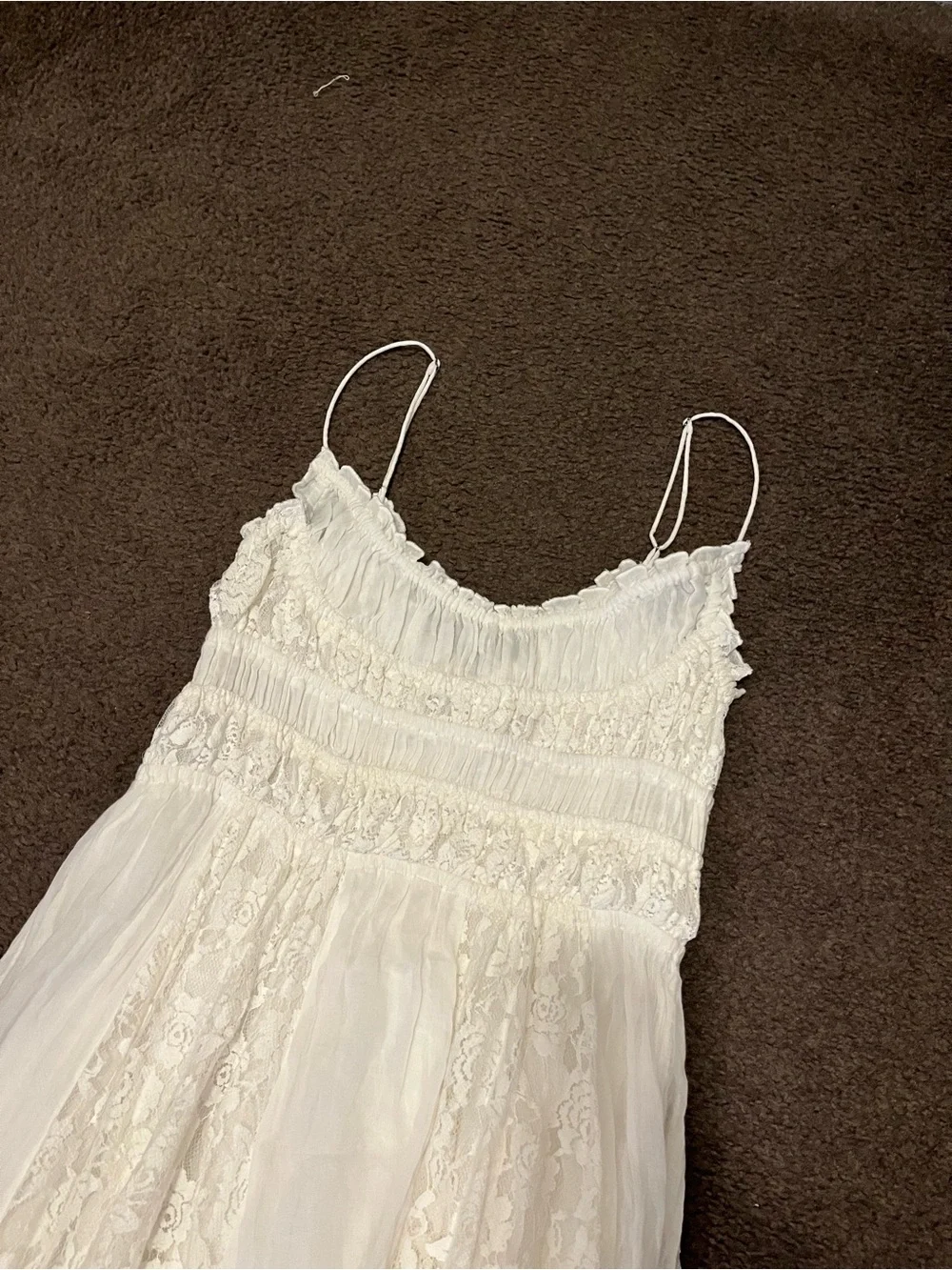 Free People Ciella Floral Lace Milkmaid Maxi Dress - Picture 11 of 12